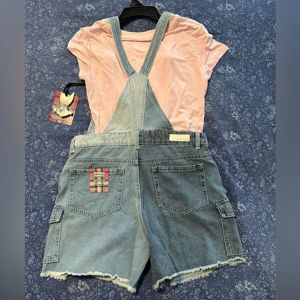 Vintage Justice LooneyTunes Blue Denim Overalls